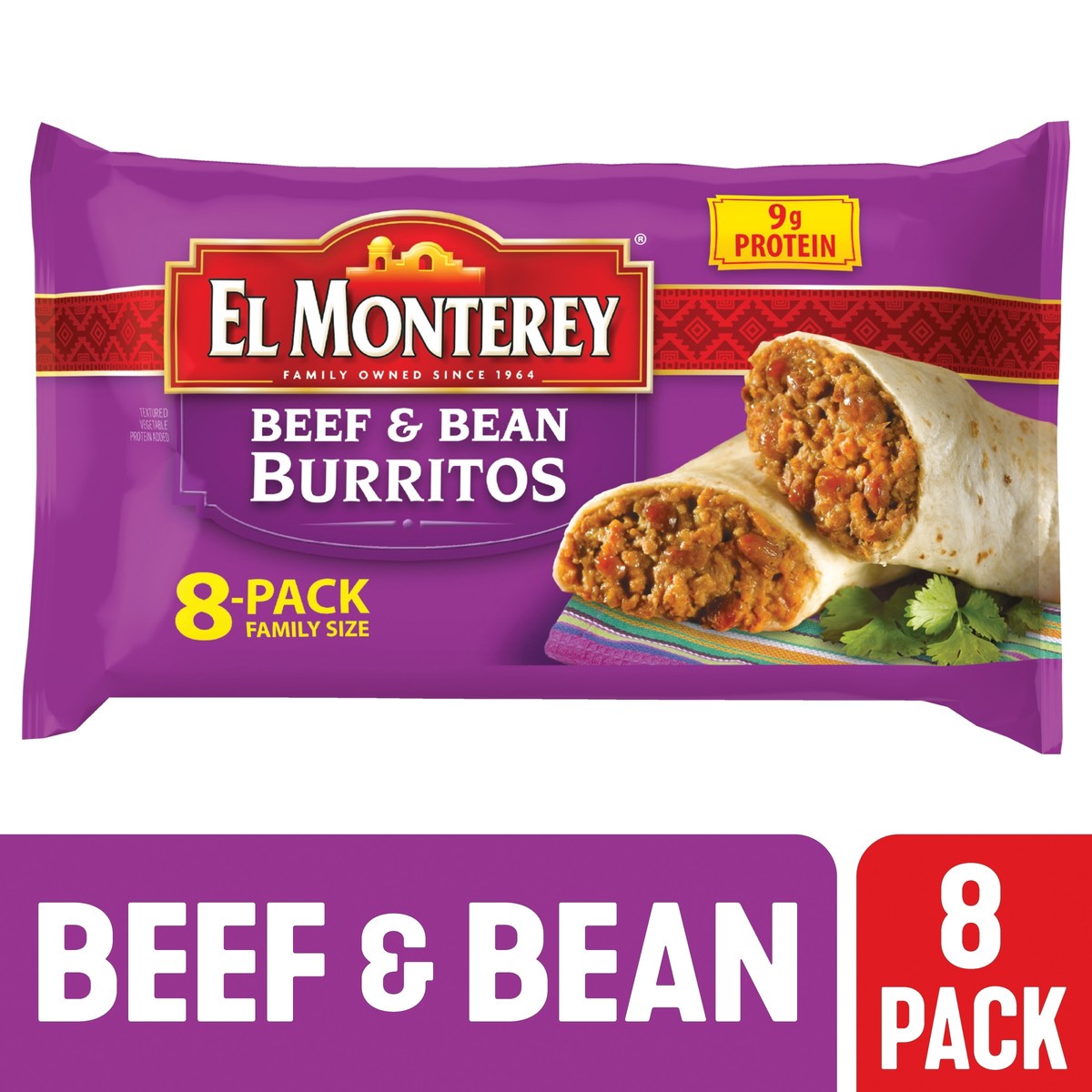 slide 2 of 9, El Monterey Burritos, 8 ct