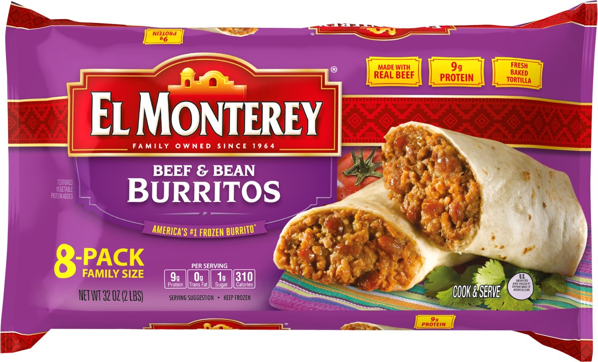 slide 6 of 9, El Monterey Burritos, 8 ct
