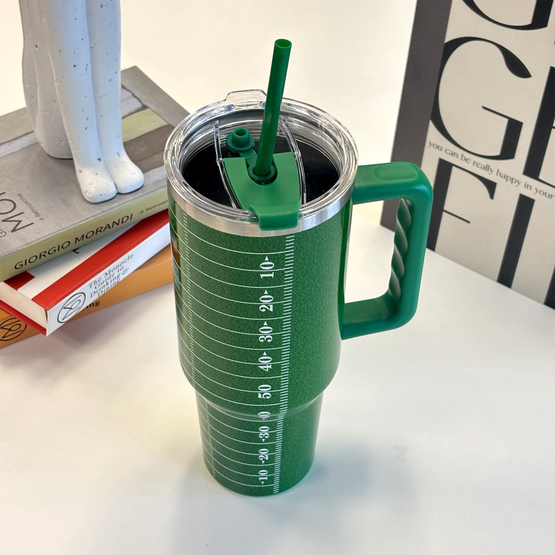 slide 4 of 4, 40oz. Football Stainless Steel Insulated Tumbler By Ashland, 40 oz