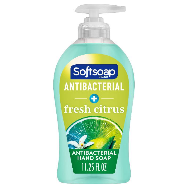 slide 1 of 4, Softsoap Antibacterial Liquid Hand Soap Pump - Fresh Citrus - 11.25 fl oz, 11.25 fl oz