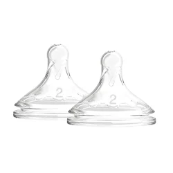 Dr. Brown's Natural Flow Options+ Wide-Neck Silicone Nipples, Level 2, 3m+, 2 count