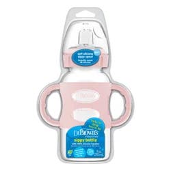 Dr. Brown's Milestones Sippy Bottle w Handles Pink