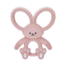 Dr Brown Bunny Long Limbed Silicone Teether Pink