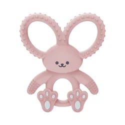 Dr Brown Bunny Long Limbed Silicone Teether Pink