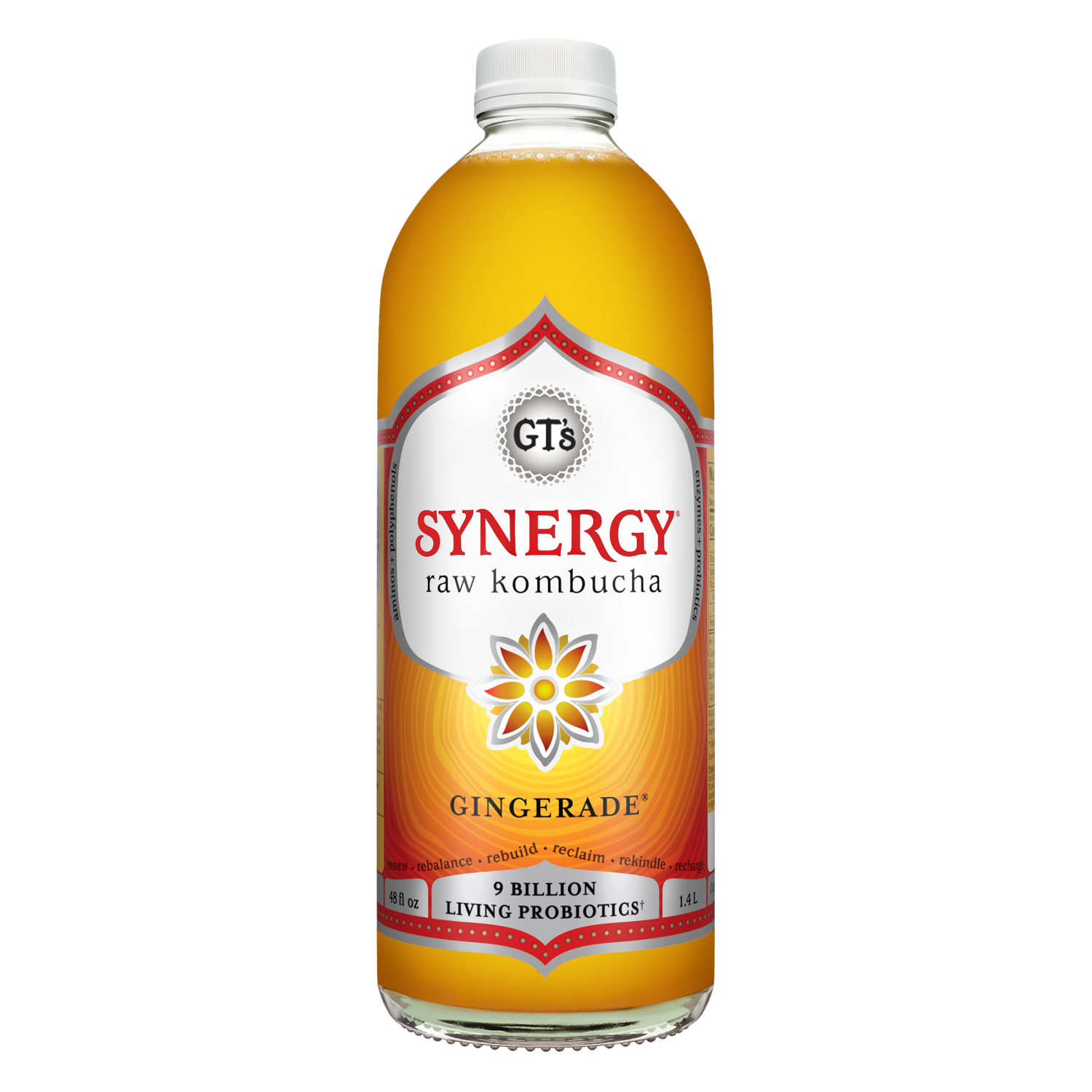 slide 1 of 5, GT's Gingerade Kombucha 48 fl oz, 48 fl oz