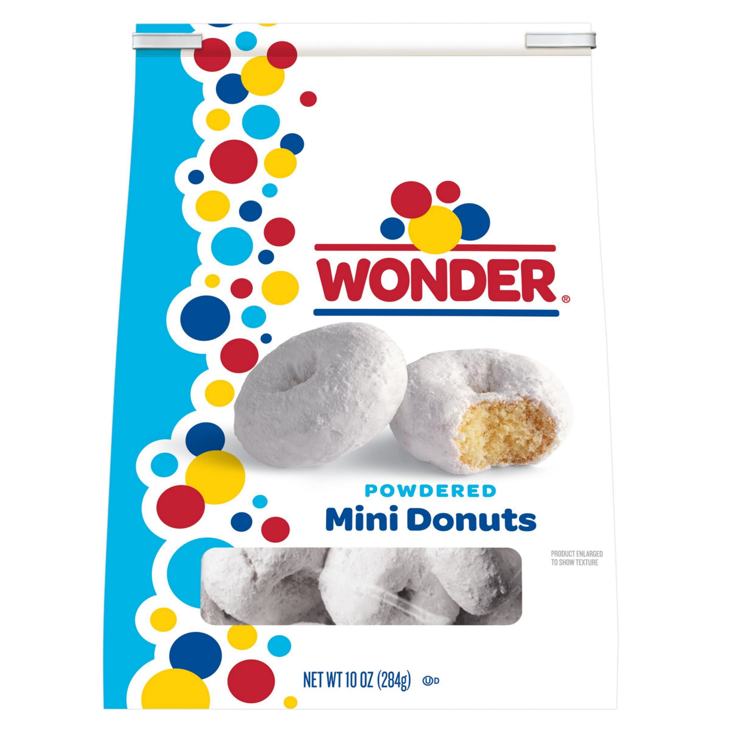 slide 1 of 1, Wonder Powdered Mini Donuts, Shareable Powdered Donuts, 10 oz Bag, 10 oz