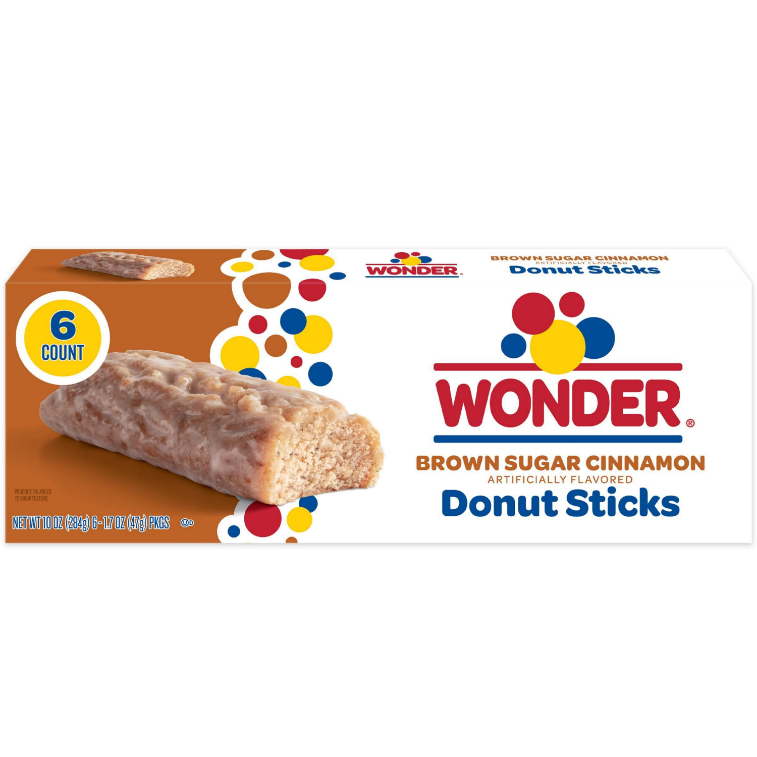 slide 1 of 1, Wonder Brown Sugar Cinnamon Donut Sticks 6 - 1.7 oz Packs, 6 ct; 10 oz