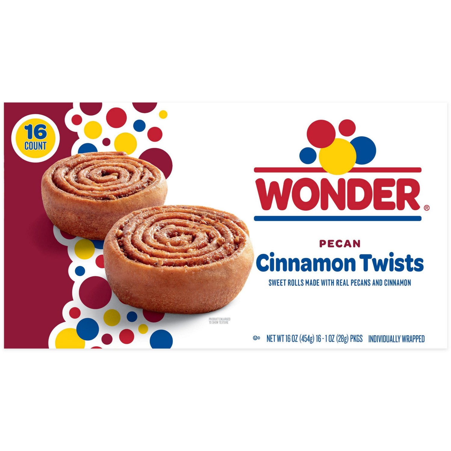 slide 1 of 1, Wonder Pecan Cinnamon Twists 16 - 1 oz Packages, 16 ct