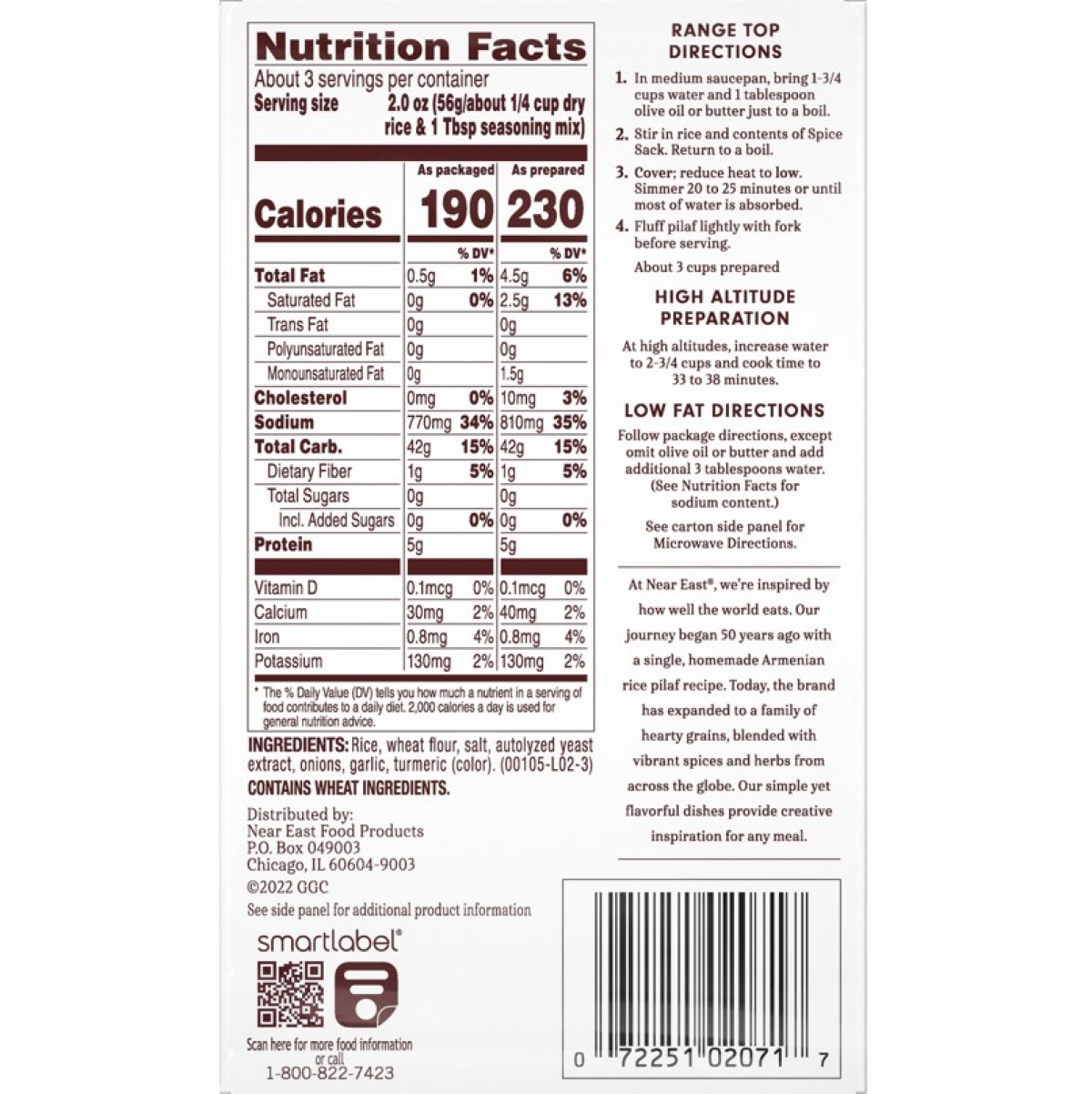 slide 2 of 2, Near East Rice Pilaf Mix Original 6 Oz 3 Count, 3 ct