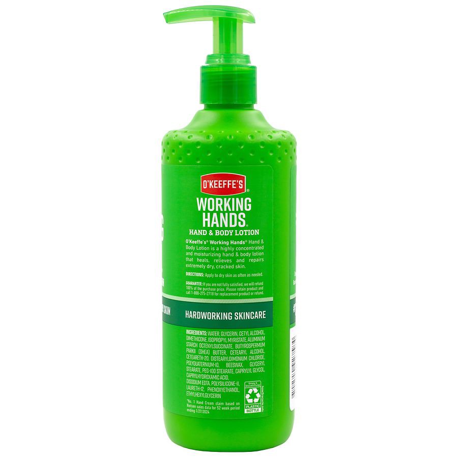 slide 3 of 4, O'Keeffe's Working Hands 2 in 1 48 Hour Relief Hand & Body Lotion 12 oz, 12 oz