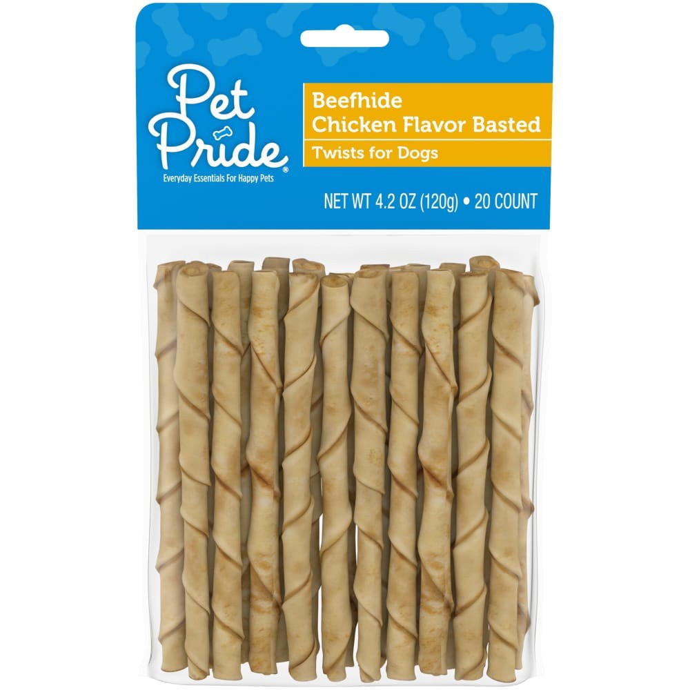 slide 2 of 3, Pet Pride Twists for Dogs 20 ea, 20 ct