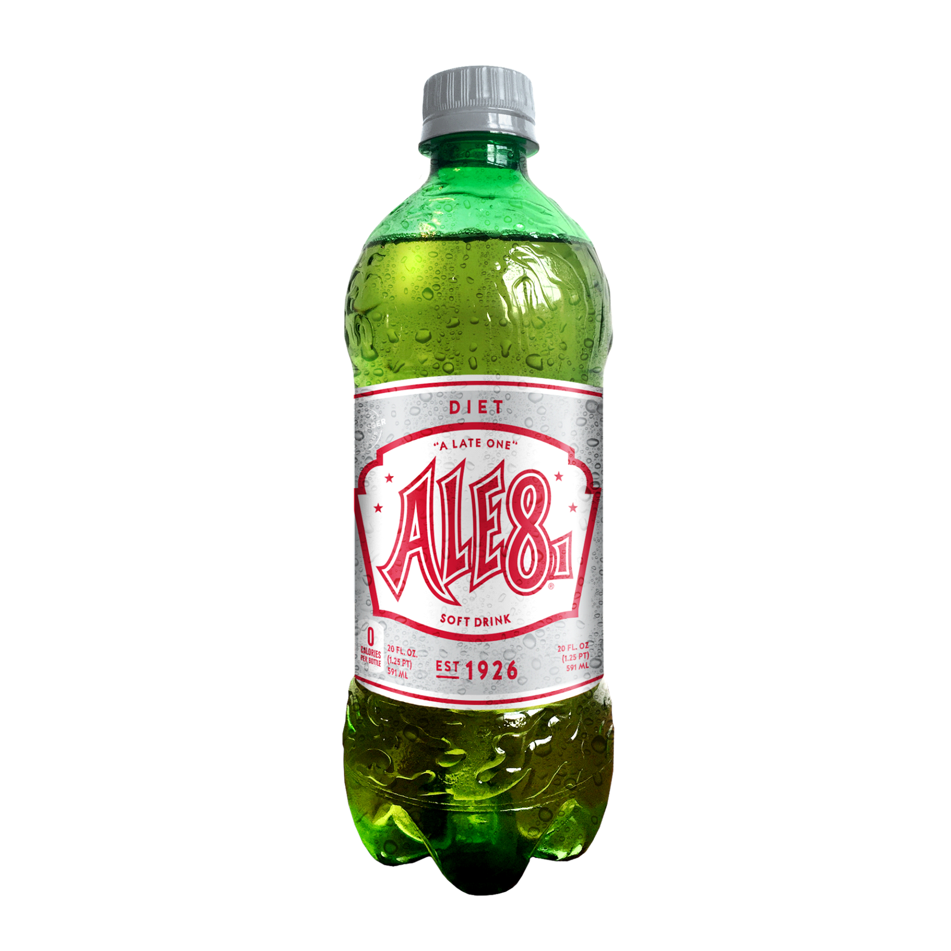 slide 1 of 1, Ale-8 Diet Soda, 20 oz