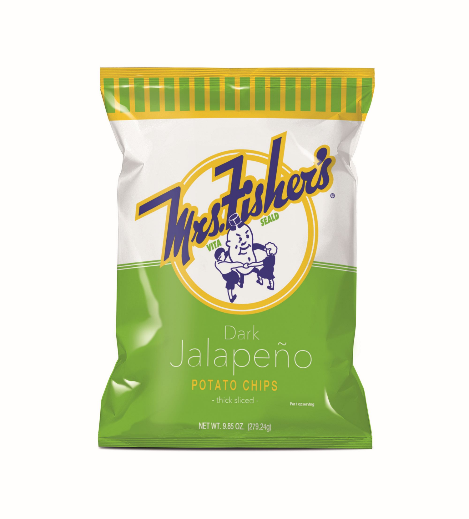 slide 1 of 1, Mrs. Fishers Dark Jalapeno Potato Chips, 9.85 oz