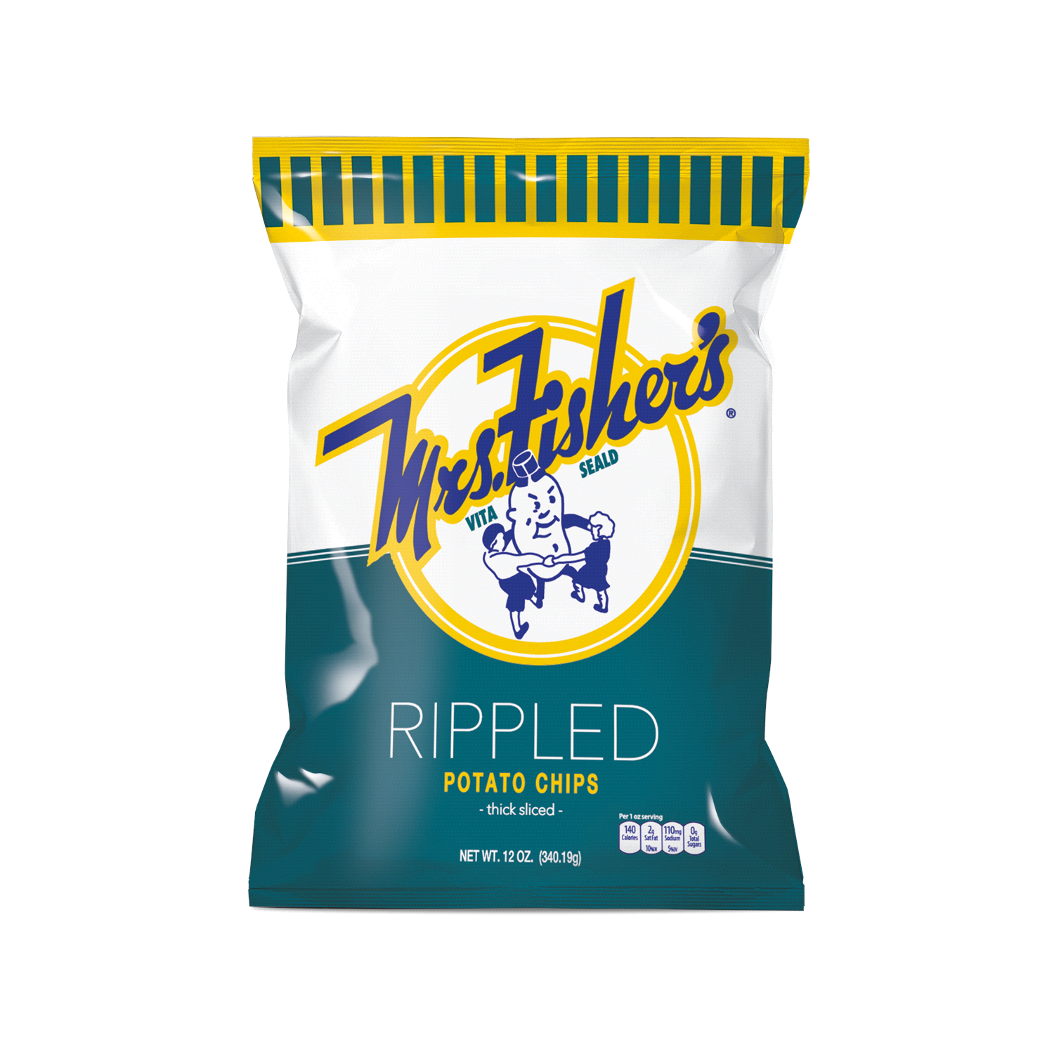slide 1 of 1, Mrs. Fishers Rippled Potato Chips, 12 oz