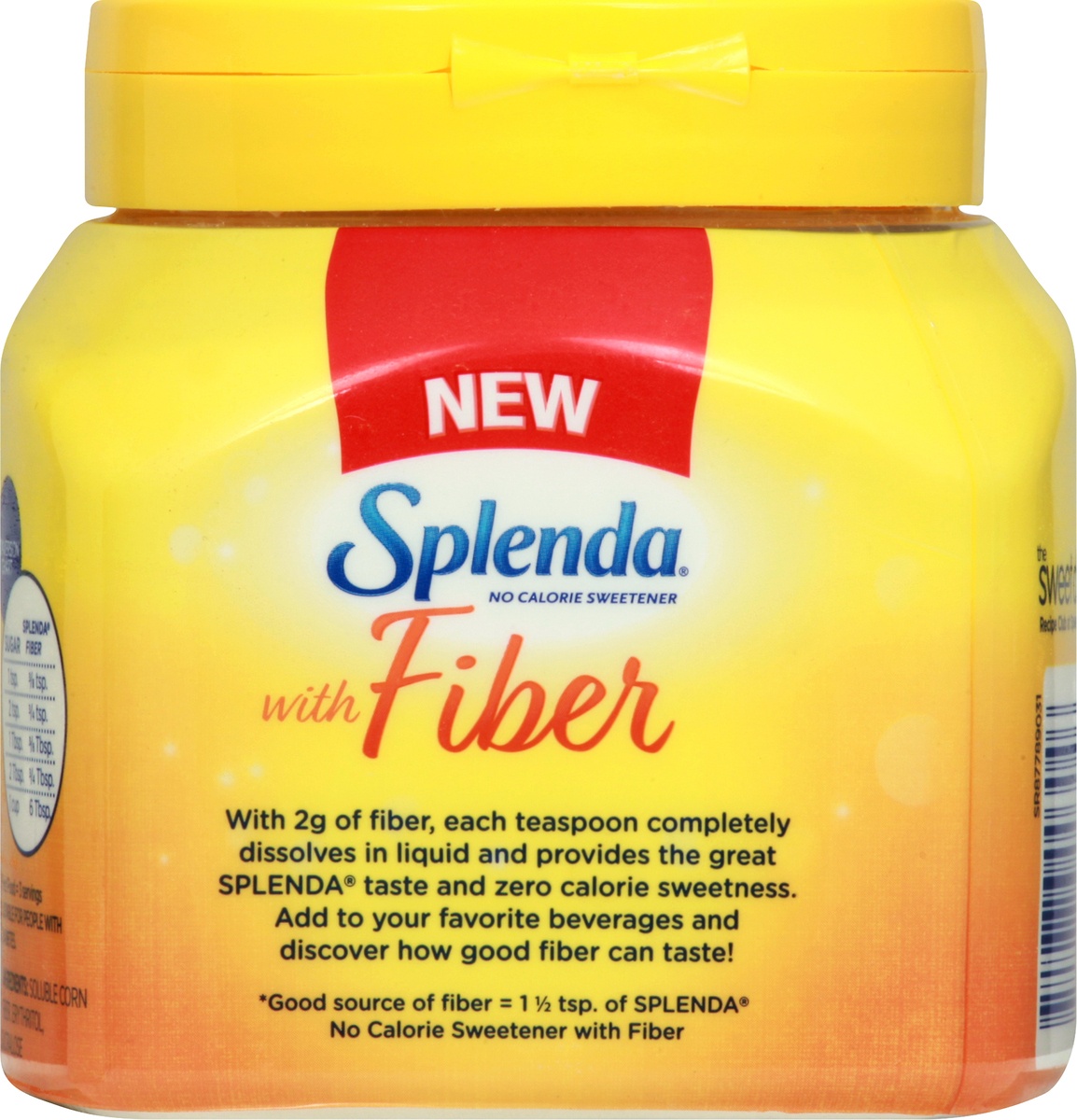 slide 9 of 10, Splenda with Fiber No Calorie Sweetener, 4.3 oz