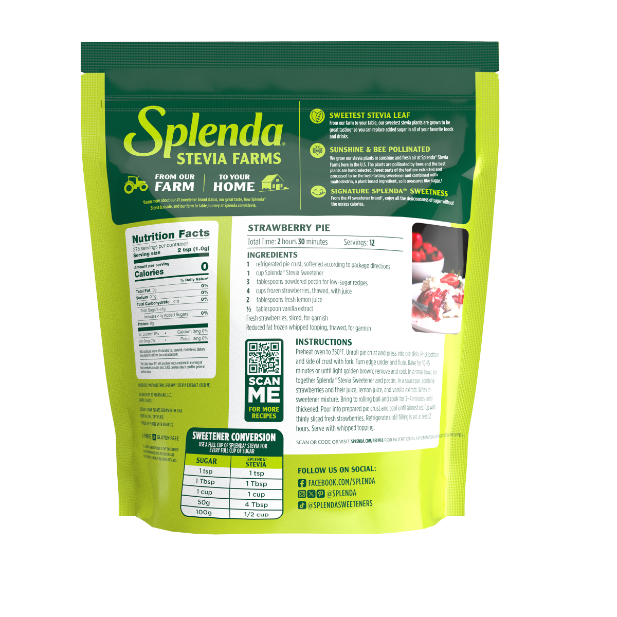 slide 2 of 2, Splenda Zero Calorie Stevia Sweetener 9.7 oz, 9.7 oz