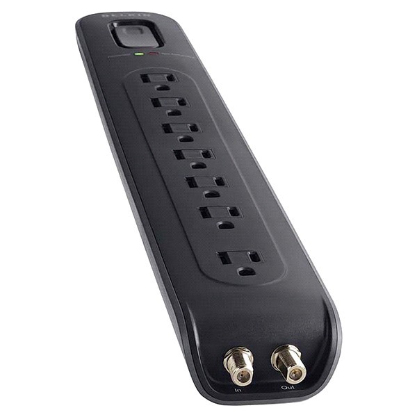 slide 14 of 17, Belkin 7-Outlet Home/Office Surge Protector, 4', 4 ft