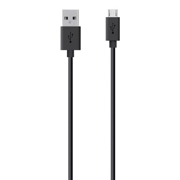 slide 4 of 9, Belkin 4 ft Micro-USB to USB ChargeSync Cable, Black, 1 ct