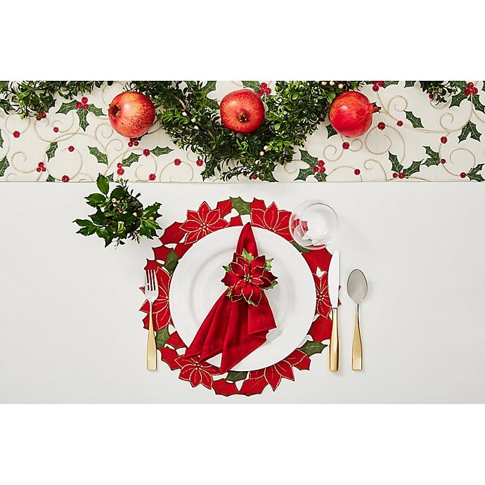 slide 3 of 4, Simple Poinsettia Cluster Placemat, 1 ct