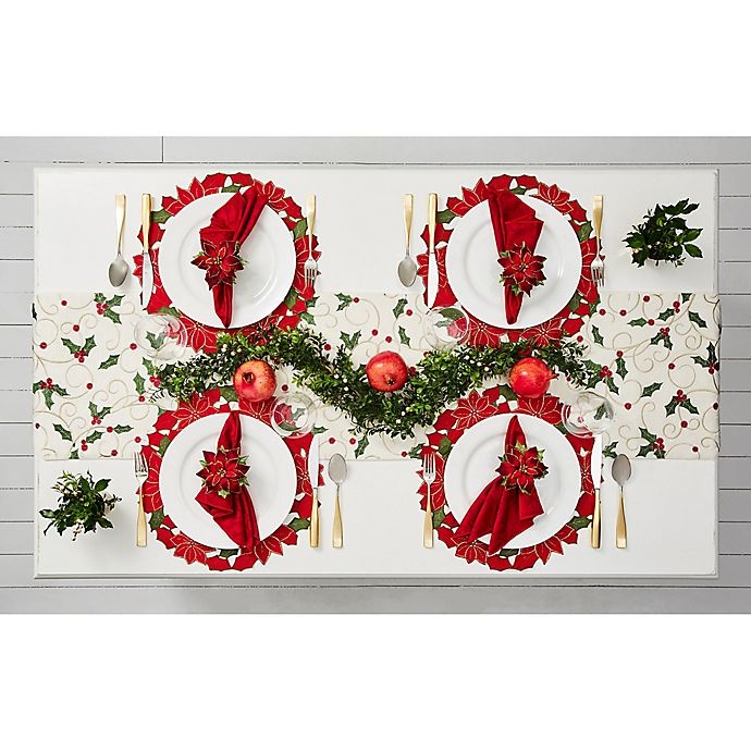 slide 4 of 4, Simple Poinsettia Cluster Placemat, 1 ct