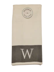 Monogram"W" Hand Towel, 16 in x 28 in