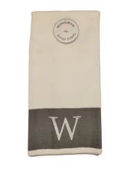 Monogram"W" Hand Towel, 16 in x 28 in