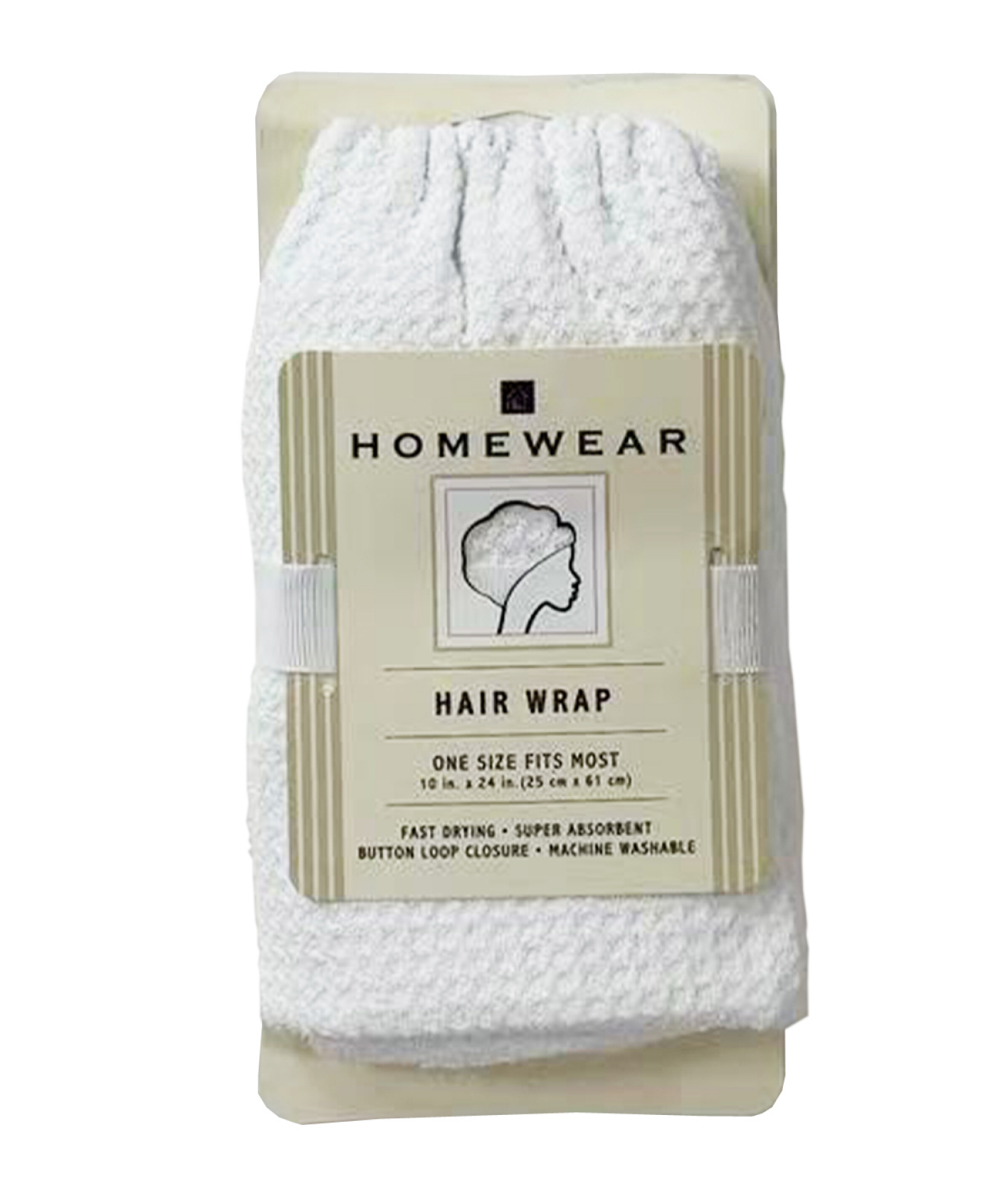 slide 1 of 2, Waffle Microfiber Hair Towel Wrap, 10 in x 24 in, White, 10 x 24 