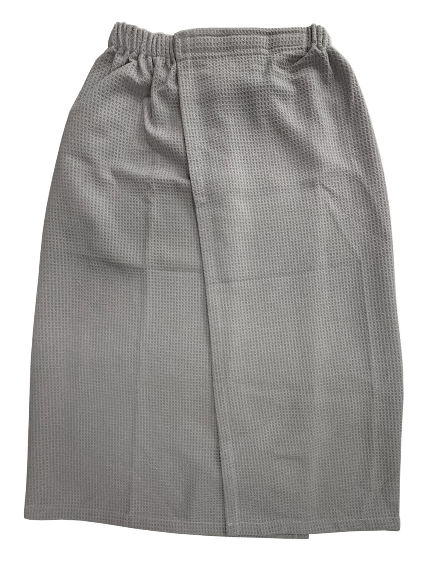 slide 2 of 4, Waffle Microfiber Body Wrap 30 in x 54 in, Grey, 30 x 54 