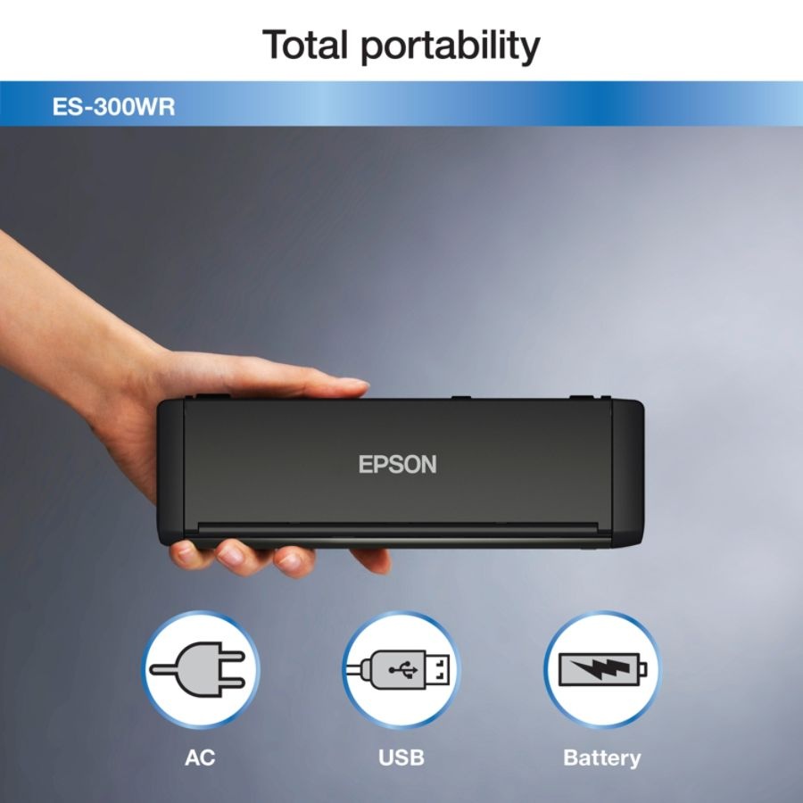 slide 10 of 10, Epson Workforce Es-300Wr Wireless Color Document Scanner: Accounting Edition, 1 ct