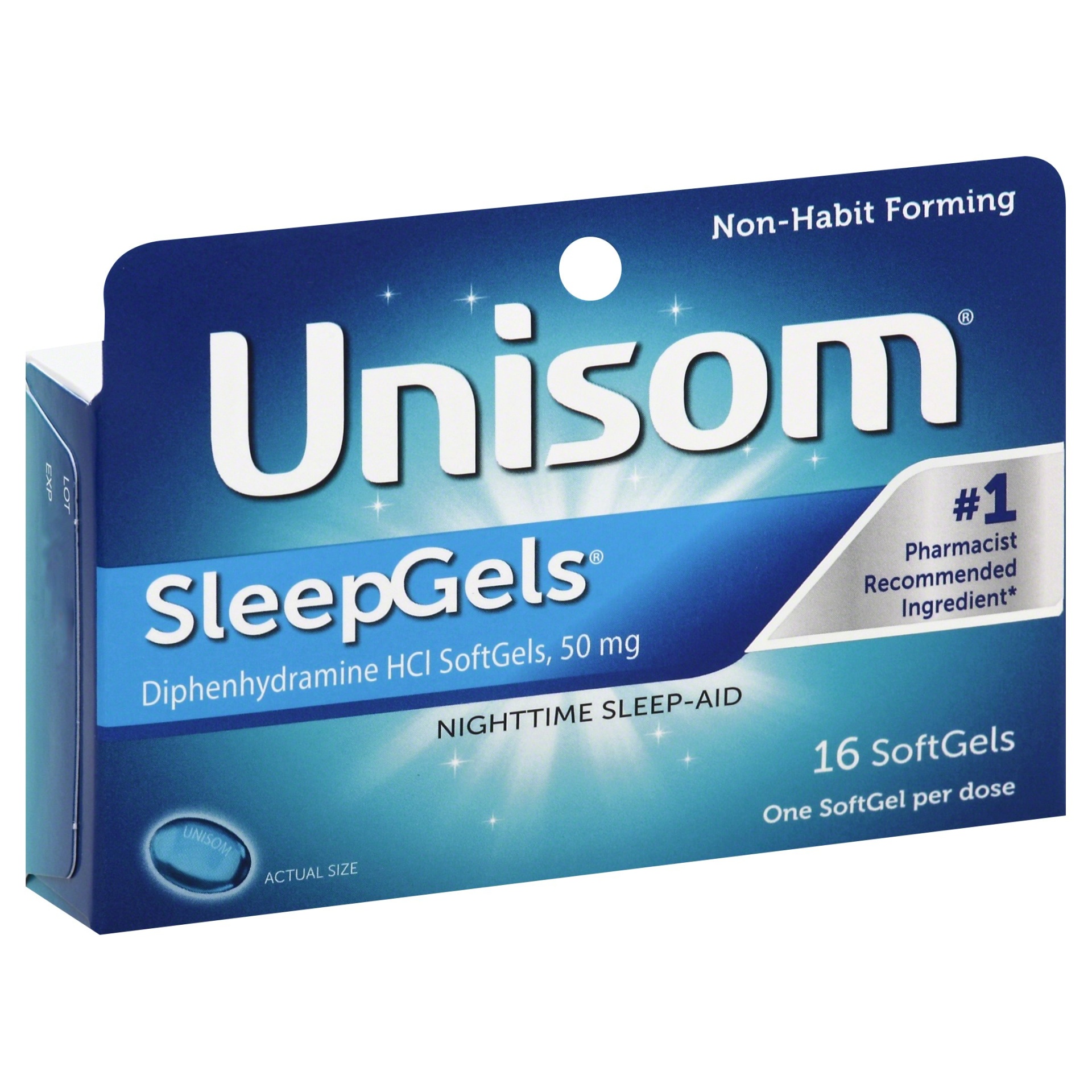 slide 1 of 6, Unisom Sleep Gels, 16 ct