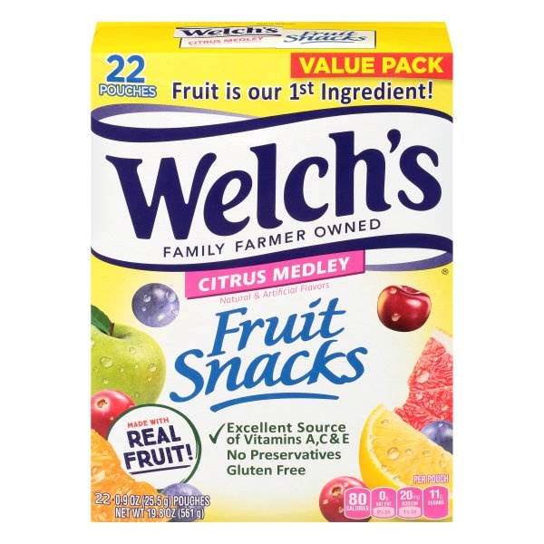 slide 1 of 1, Welch's Tangy Fruits Fruit Snacks, 22 ct; 0.9 oz