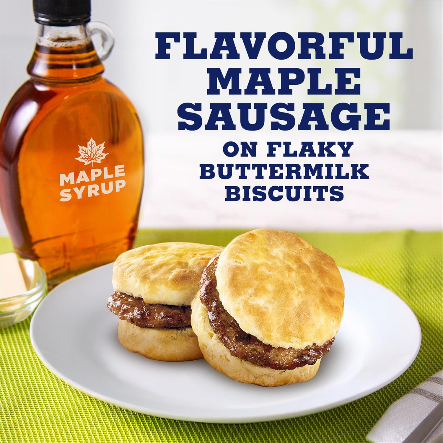 slide 6 of 8, Odom's Tennessee Pride Odom''s Tennessee Pride Maple Sausage Buttermilk Biscuit Frozen Breakfast Sandwiches Snack Size 12-ct, 19.2 oz