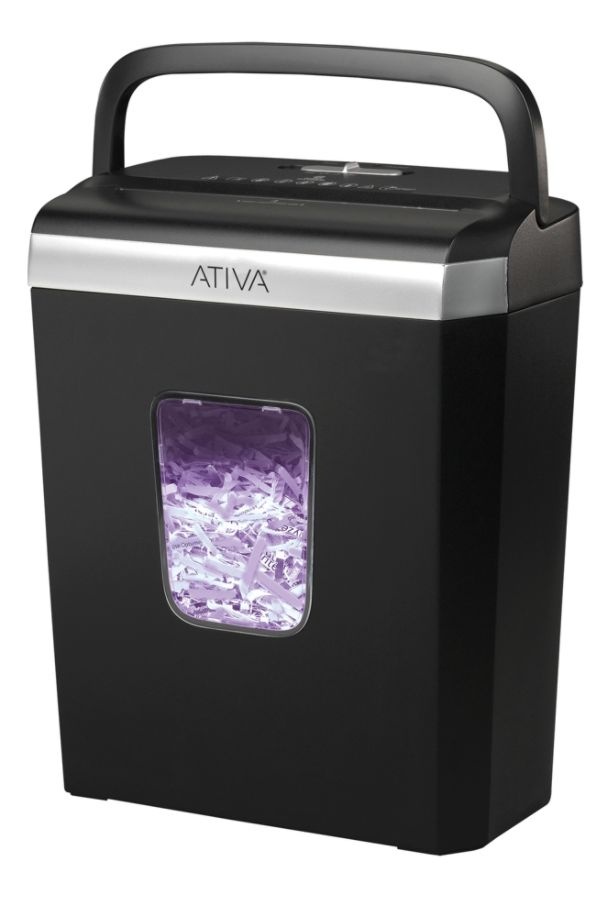 slide 3 of 6, Ativa 6 Sheet Cross-Cut Shredder, Black, A06Cc19, 1 ct