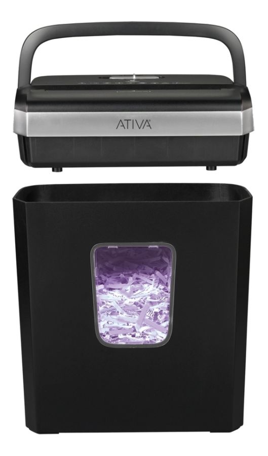 slide 6 of 6, Ativa 6 Sheet Cross-Cut Shredder, Black, A06Cc19, 1 ct