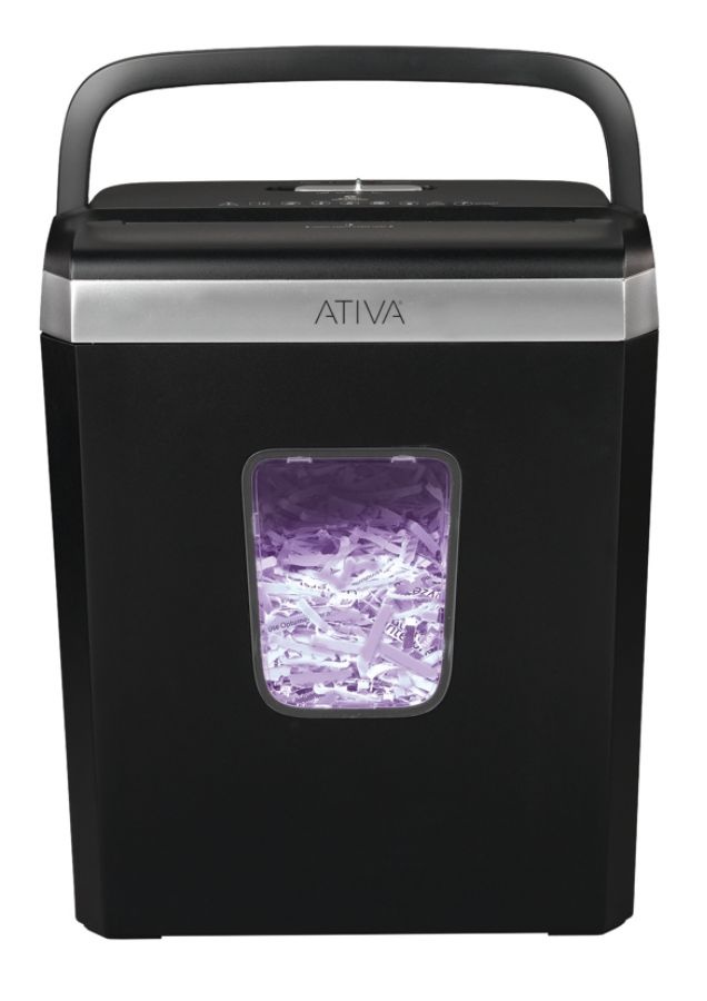 slide 2 of 6, Ativa 6 Sheet Cross-Cut Shredder, Black, A06Cc19, 1 ct