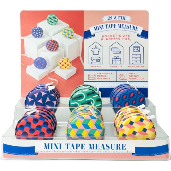 slide 3 of 9, Dm Merchandising In-A-Fix Mini Tape Measure, Assorted Colors, 1 ct