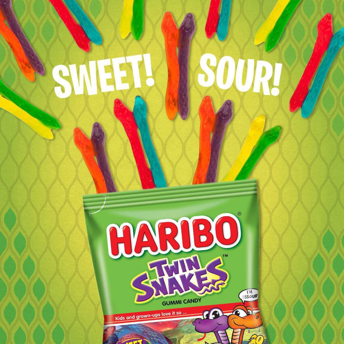 slide 6 of 7, Haribo Twin Snakes Sweet & Sour Gummi Candy Share Size 8 oz, 8 oz