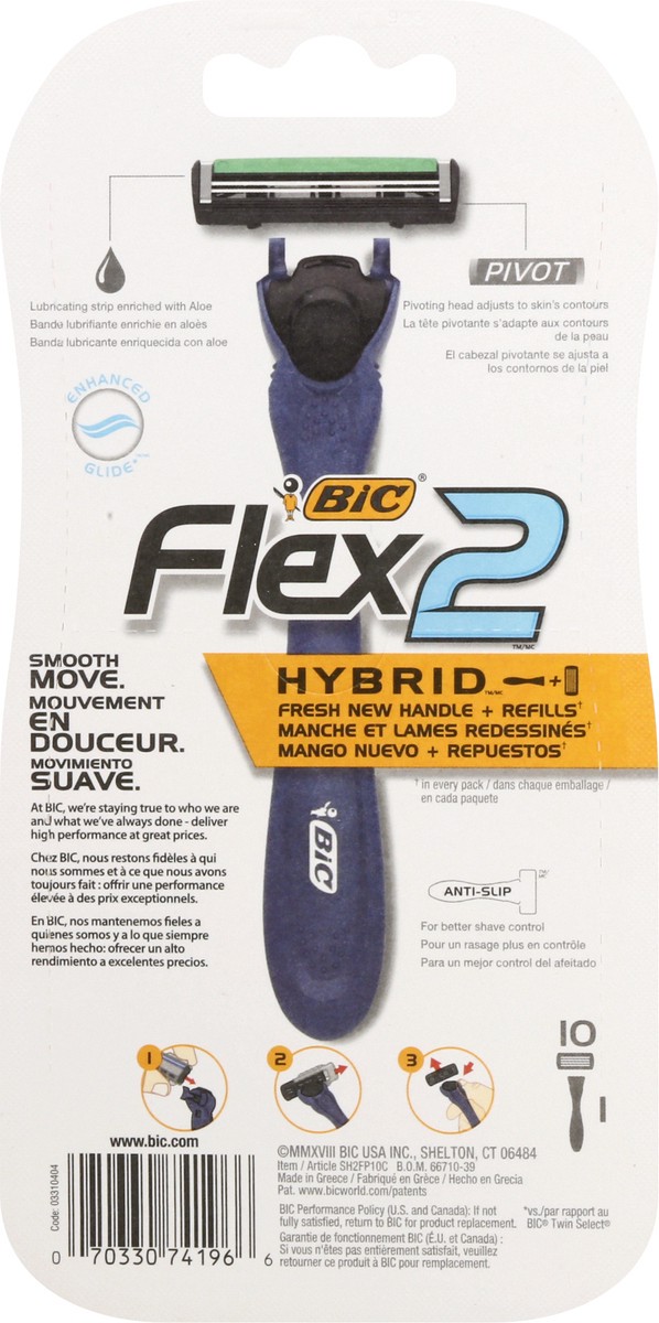 slide 9 of 11, Bic Usa Inc. Razor Set, Flex2, 1 ct