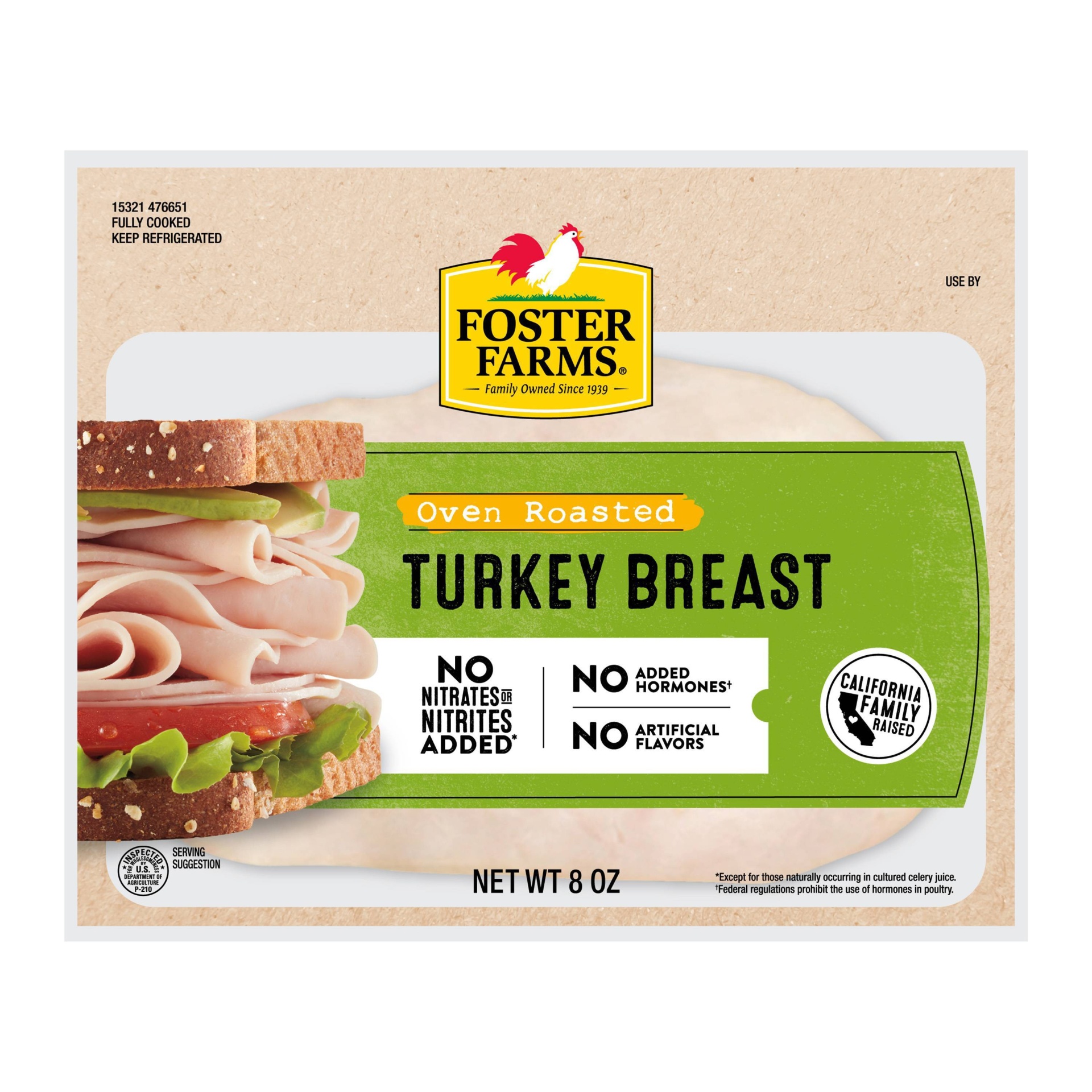 slide 1 of 3, Foster Farms Oven Roasted Turkey Breast, 10 oz