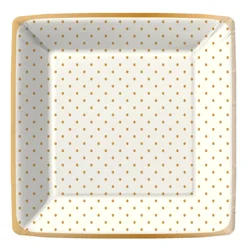 Design Design Cream/Gold Swiss Dots Dinner Plate
