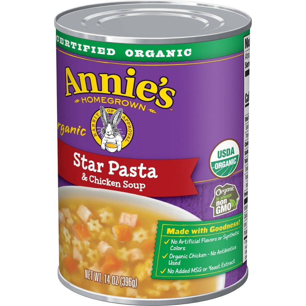 slide 86 of 96, Annie's Annie''s Organic Star Pasta & Chicken Canned Soup, Ready To Serve, 14 oz., 14 oz