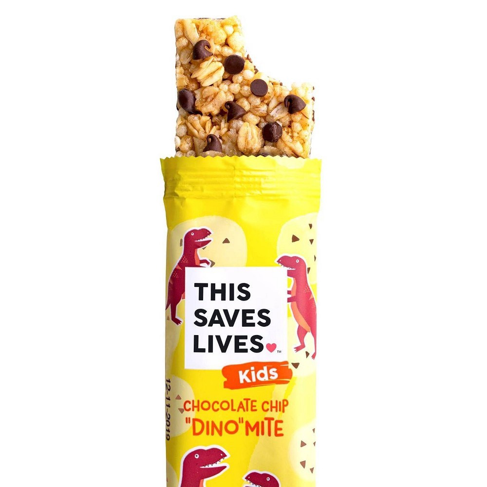 slide 4 of 8, This Saves Lives Kids Chocolate Chip Dinomite Fruit & Veggie Bars 5 ea, 5 ct