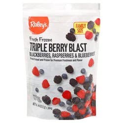 Raley's Blackberries, Raspberries & Blueberries, Fresh Frozen, Triple Berry Blast, Family Size 48 oz