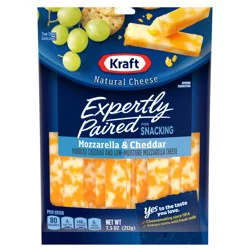 Kraft Expertly Paired Mozzarella & Cheddar Marbled Cheese Snacks, 10 ct Sticks