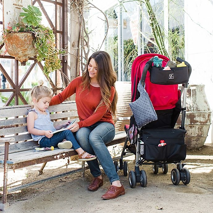 slide 3 of 3, J.L. Childress Parent Tray for Strollers with Chevron Lining - Black, 1 ct