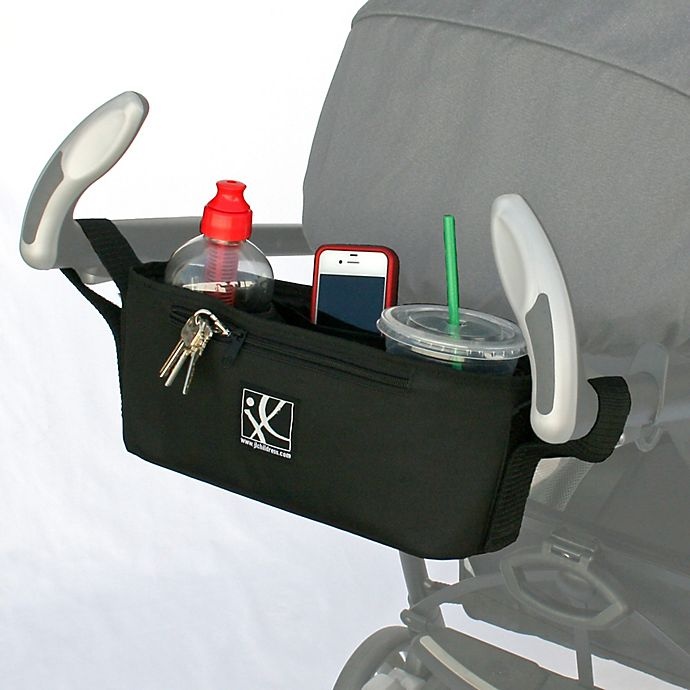 slide 1 of 3, J.L. Childress Parent Tray for Strollers with Chevron Lining - Black, 1 ct