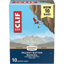 CLIF BAR Peanut Butter Banana with Dark Chocolate Flavor Energy Bars Multipack - 10-2.4 Oz