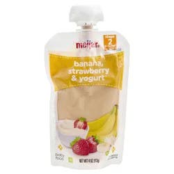 Meijer Banana, Strawberry, and Yogurt Baby Food Pouch