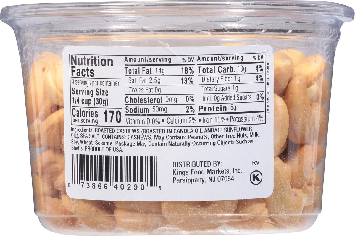 slide 5 of 13, Kn Cashews Salted - 9 OZ, 9 oz