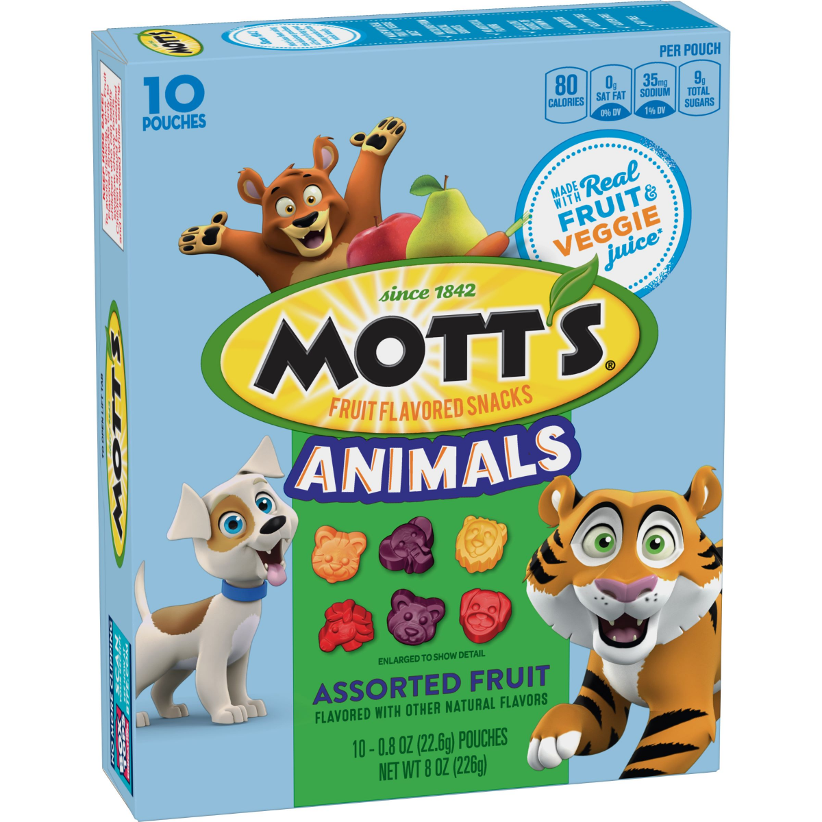 slide 1 of 29, MOTTS Mott's Animals Assorted Fruit Flavored Snacks 10 Count, 10 ct